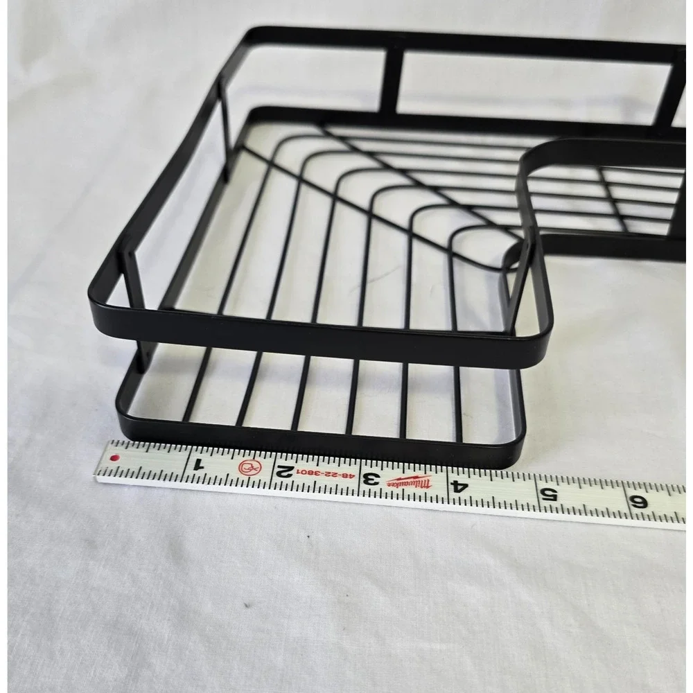Metal Corner Shower Caddy Black Suitable for Multiple Spaces 2 In Box New